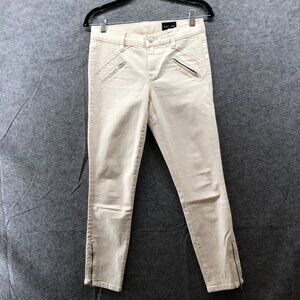 Women’s Cream Zip-Pocket Jeans
